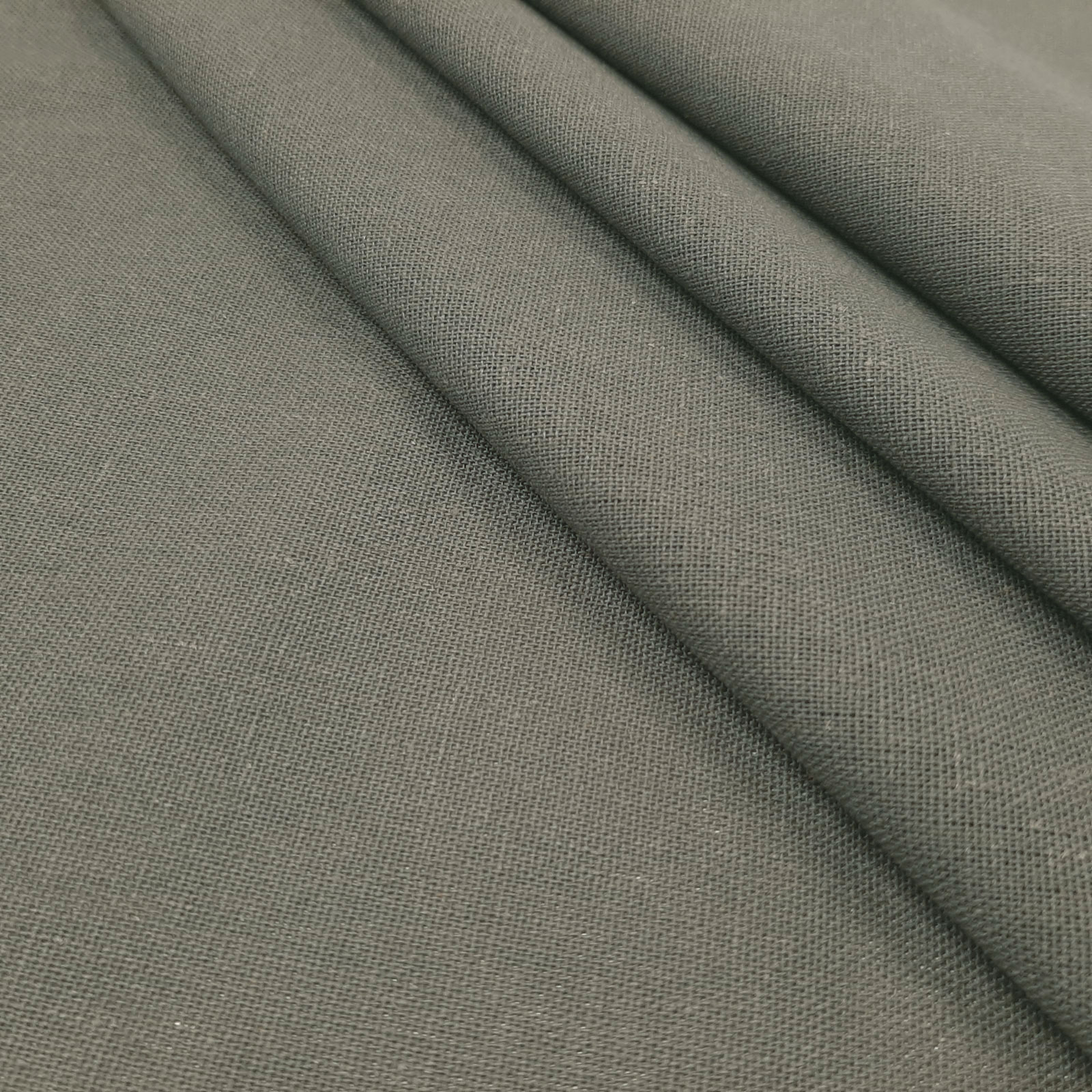 Bella - tessuto naturale di cotone e lino - Oscuro grigio