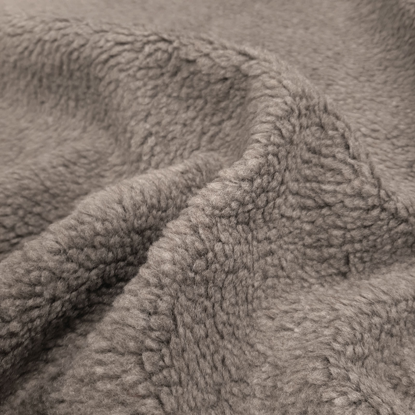 Addy - Pelle di agnello a doppia trama in lana termica / maglia – Taupe