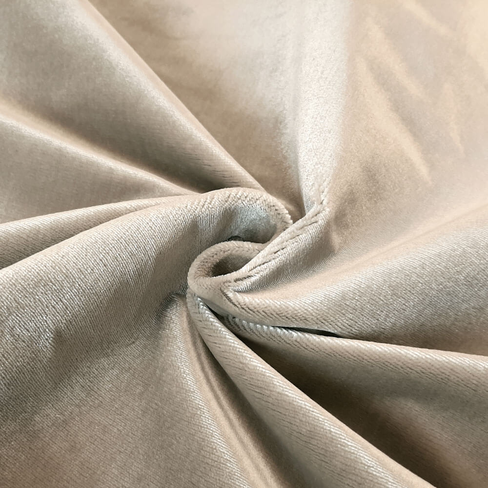 Sahco® Devon 2271 - Tessuto da rivestimento in velluto velour - 100% seta - White Gold