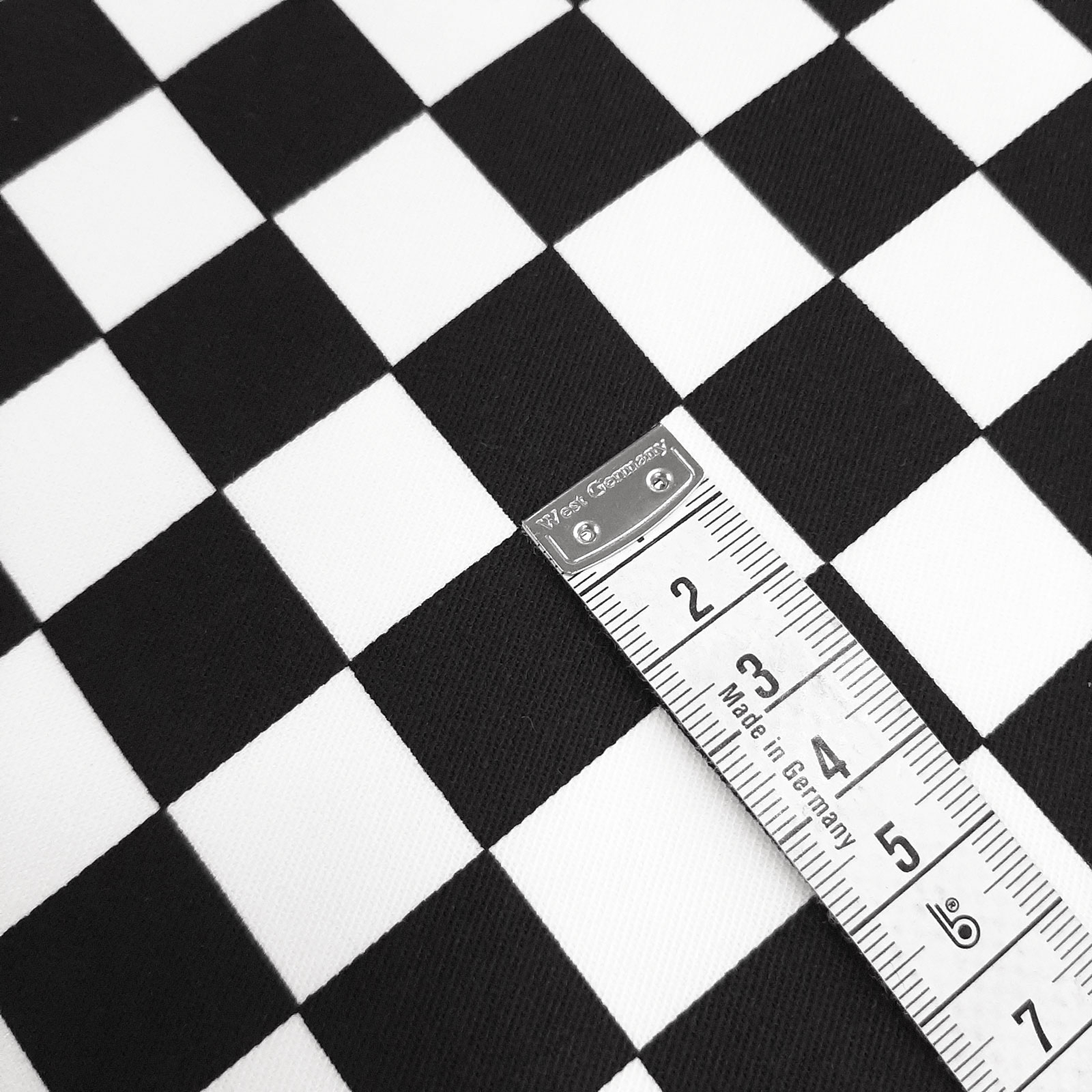 Tessuto stampato Quadro - a quadretti - a scacchi bianchi e neri