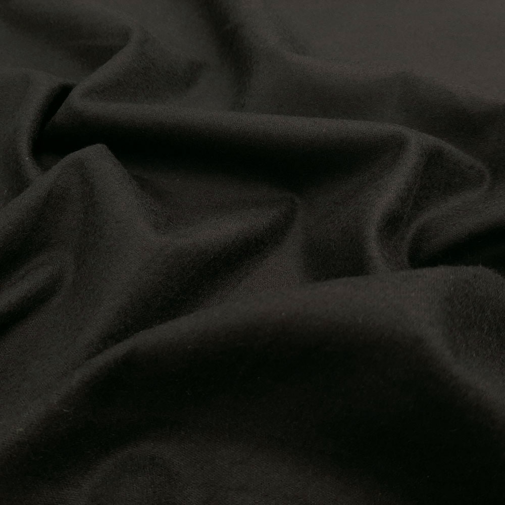 Alice - Mollettone di cotone – nero – ruvido su un lato