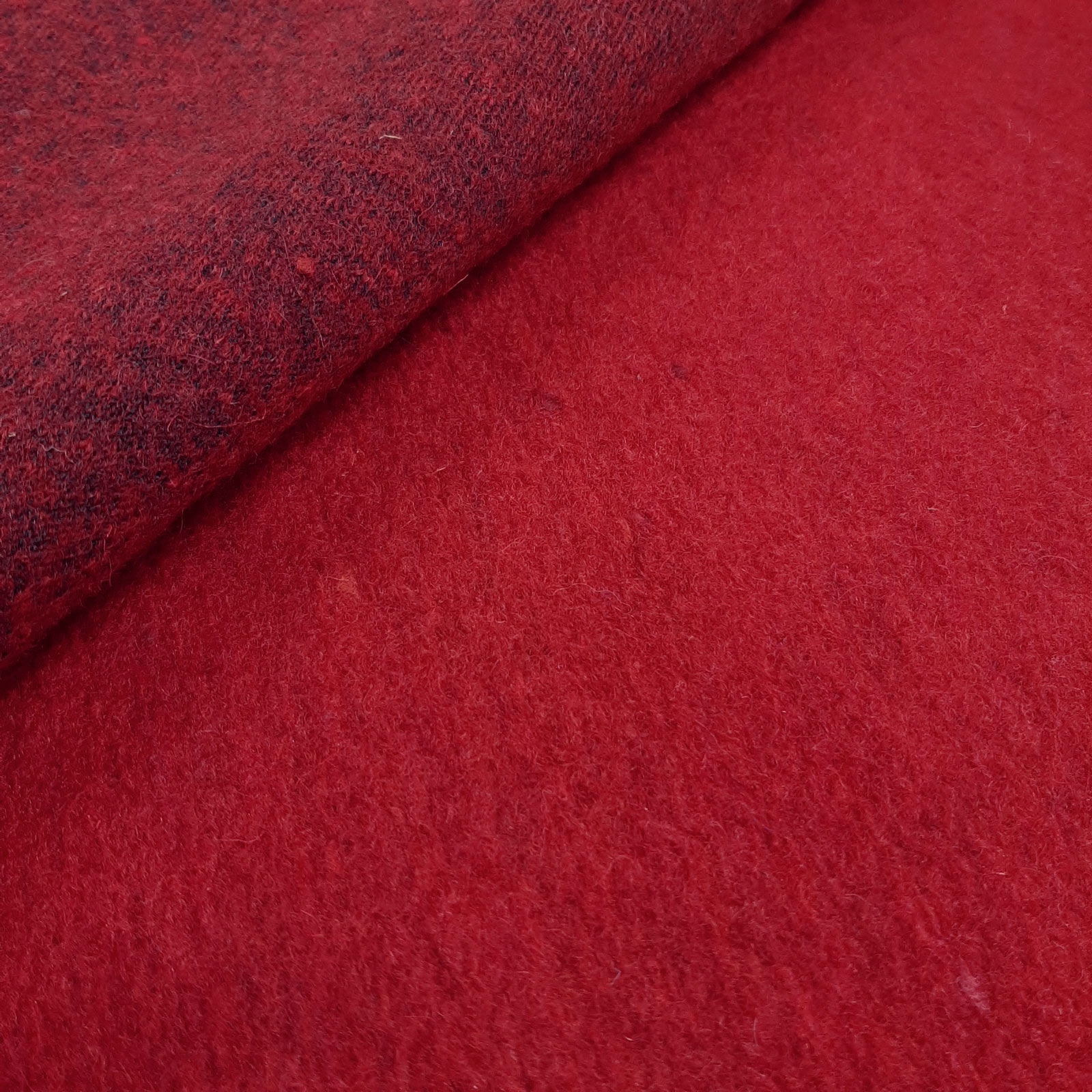 Hailey - Knit Walkloden - Rosso-Multicolore