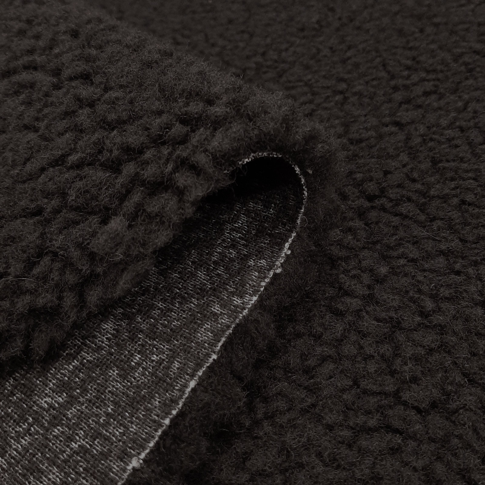 Shaun - Peluche in lana di pecora Öko-Tex® - Nero - per 50 cm
