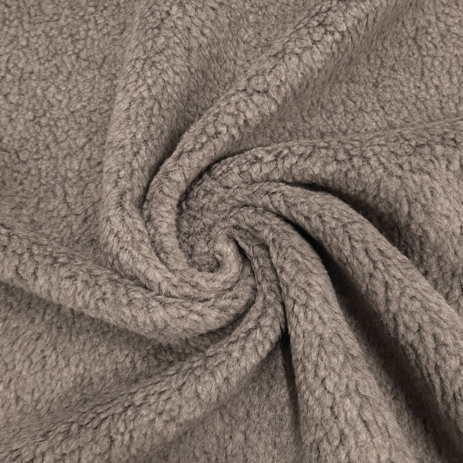 Addy - Pelle di agnello a doppia trama in lana termica / maglia – Taupe