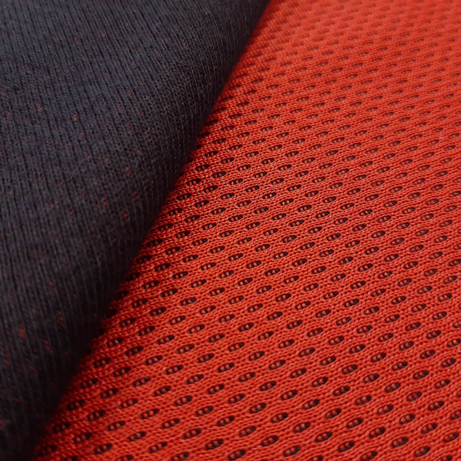 Aiden - Tessuto a maglia doppia Coolmax® - rosso ruggine / nero